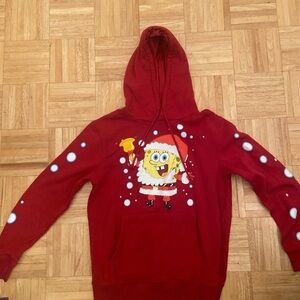 Nickelodeon Red Hoodie with SpongeBob Design